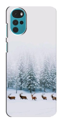 Чехол с печатью "Олени в лесу" для Motorola MOTO G22