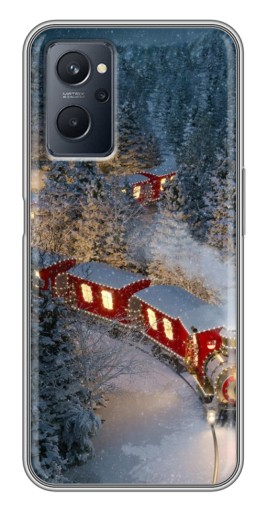 Чехол с печатью "Новогодний поезд" для Realme 9i