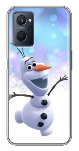 Силиконовый чехол с изображением "Снеговик Олаф" для Realme 9i