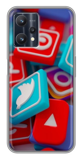 Силиконовый чехол с изображением "3Д эффект" для Realme 9 Pro