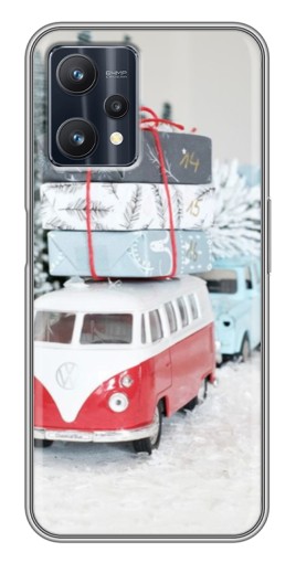 Силиконовый чехол с изображением "Автобус с подарками" для Realme 9 Pro