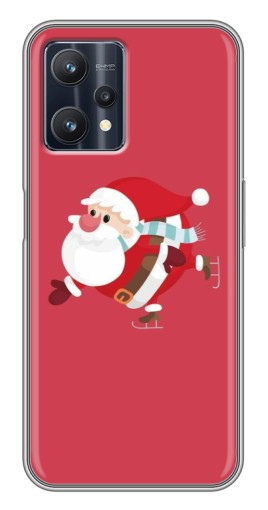 Чехол с печатью "Дед Мороз на коньках" для Realme 9 Pro