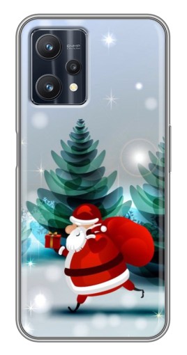 Чехол с картинкой "Дед Мороз с подарком" для Realme 9 Pro