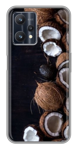 Чехол с печатью "Кокосы на черном" для Realme 9 Pro