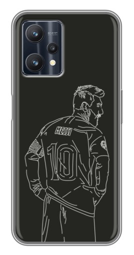 Чехол с печатью "Контур Месси" для Realme 9 Pro