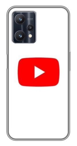 Силиконовый чехол с изображением "Красная кнопка" для Realme 9 Pro