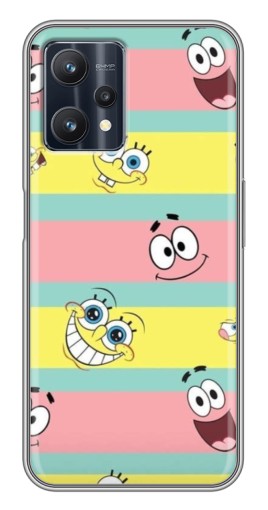 Чехол с принтом "Мордашки" для Realme 9 Pro
