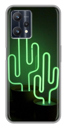 Силиконовый чехол с изображением "Неоновый кактус" для Realme 9 Pro