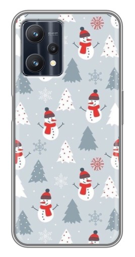 Силиконовый чехол с изображением "Новогодний фон" для Realme 9 Pro