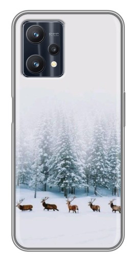 Чехол с картинкой "Олени в лесу" для Realme 9 Pro