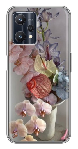 Силиконовый чехол с изображением "Разноцветные орхидеи" для Realme 9 Pro
