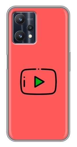 Силиконовый чехол с изображением "Рисованная кнопка" для Realme 9 Pro