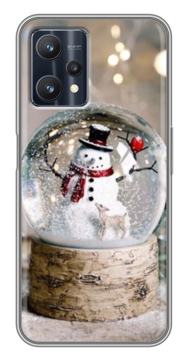 Чехол с печатью "Снеговик в шаре" для Realme 9 Pro