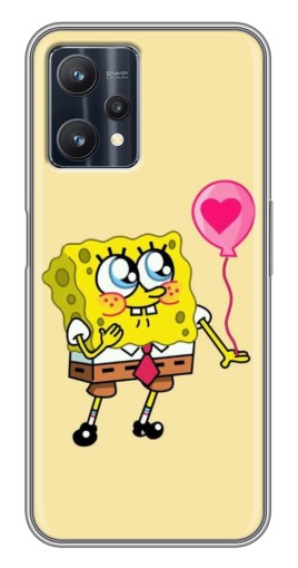 Силиконовый чехол с изображением "СпанчБоб с шариком" для Realme 9 Pro