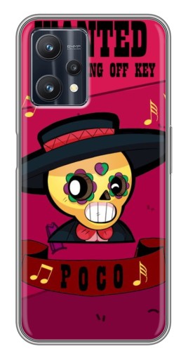 Силиконовый чехол с изображением "WANTED POCO" для Realme 9 Pro