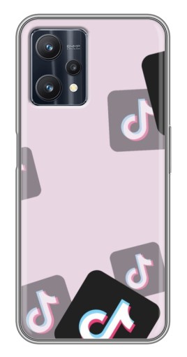 Силиконовый чехол с изображением "Значки ТикоТока" для Realme 9 Pro