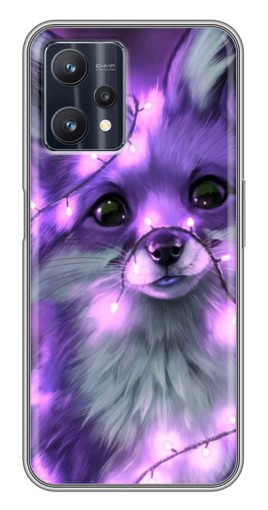 Чехол с картинкой "Лисенок фиолетовый" для Realme 9 Pro Plus