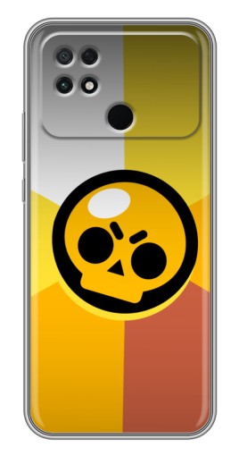 Чехол с картинкой "Череп Бравл Старс" для Xiaomi POCO C40