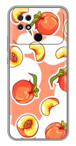 Силиконовый чехол с изображением "Дольки персиков" для Xiaomi POCO C40