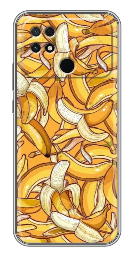 Чехол с картинкой "Фон бананов" для Xiaomi POCO C40