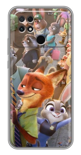 Чехол с картинкой "Герои Зверополис" для Xiaomi POCO C40