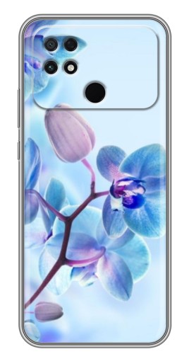 Чехол с картинкой "Голубые орхидеи" для Xiaomi POCO C40