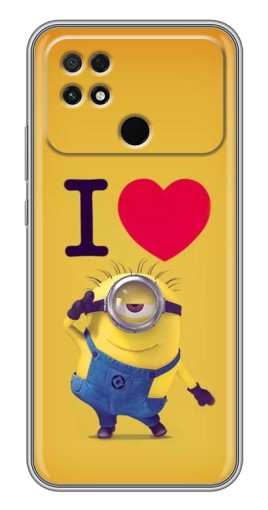 Силиконовый чехол с изображением "I Love Minion" для Xiaomi POCO C40