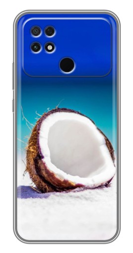 Чехол с картинкой "Кокос на пляже" для Xiaomi POCO C40
