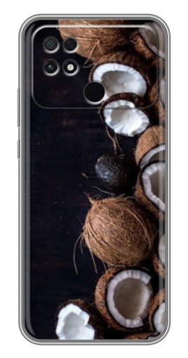 Чехол с печатью "Кокосы на черном" для Xiaomi POCO C40