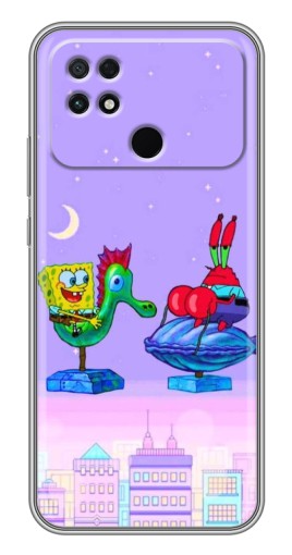 Чехол с картинкой "Крабс и Спанч Боб" для Xiaomi POCO C40