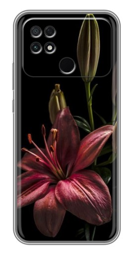 Чехол с печатью "Красная лилия " для Xiaomi POCO C40