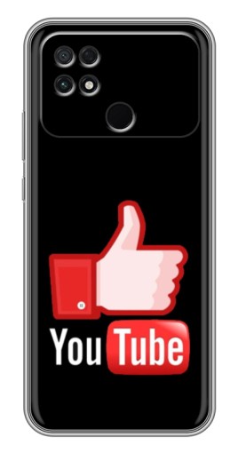 Силиконовый чехол с изображением "Лайк YouTube" для Xiaomi POCO C40