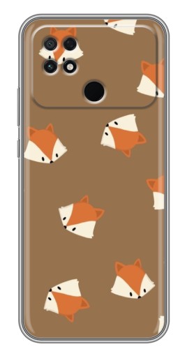 Чехол с картинкой "Лисёнки" для Xiaomi POCO C40