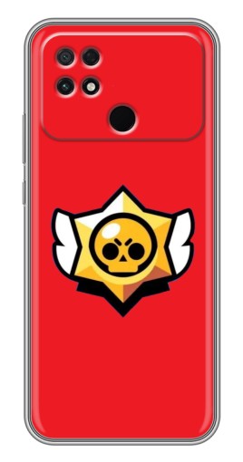 Чехол с картинкой "Лого на красном" для Xiaomi POCO C40