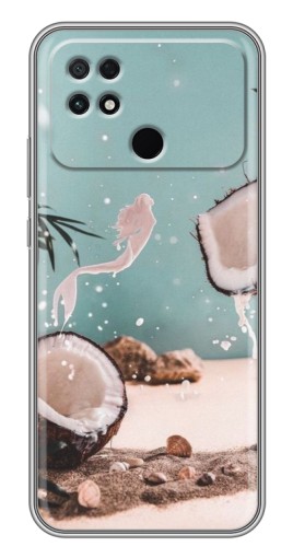 Чехол с картинкой "Половинки кокоса" для Xiaomi POCO C40