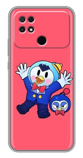 Чехол с картинкой "Радостный пингвин" для Xiaomi POCO C40