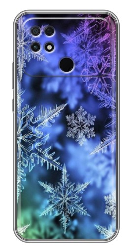 Чехол с принтом "Разноцветные снежинки" для Xiaomi POCO C40