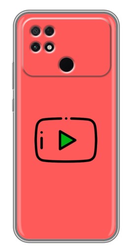 Чехол с картинкой "Рисованная кнопка" для Xiaomi POCO C40