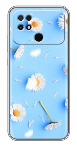 Силиконовый чехол с изображением "Ромашковый фон" для Xiaomi POCO C40