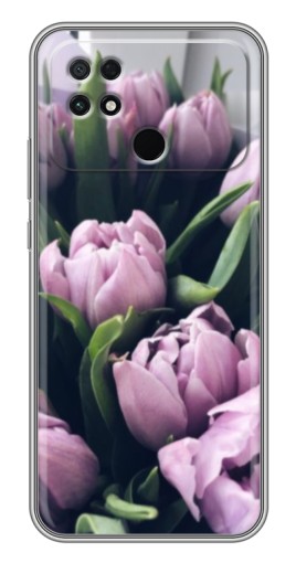 Силиконовый чехол с изображением "Сиреневые тюльпаны" для Xiaomi POCO C40