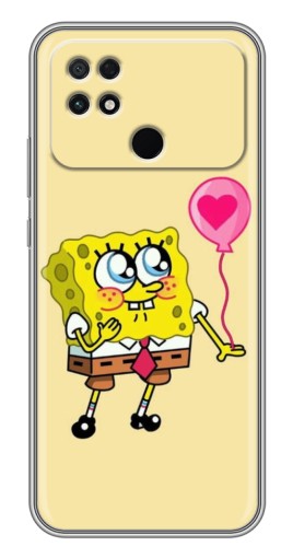 Чехол с картинкой "СпанчБоб с шариком" для Xiaomi POCO C40