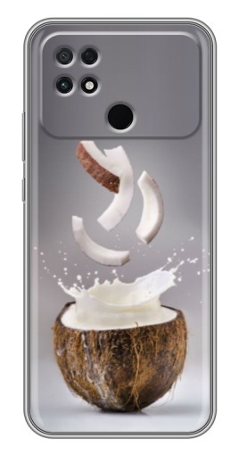 Силиконовый чехол с изображением "Стакан кокоса" для Xiaomi POCO C40