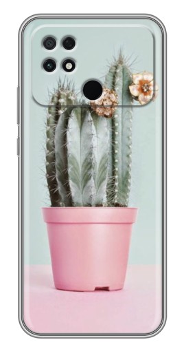 Чехол с принтом "Цветущий кактус" для Xiaomi POCO C40