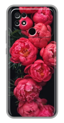 Чехол с принтом "Яркие пионы" для Xiaomi POCO C40