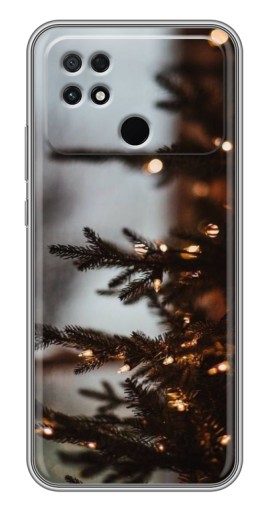 Чехол с печатью "Елка с гирляндой" для Xiaomi POCO C40