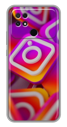 Чехол с печатью "Значки Инстаграм" для Xiaomi POCO C40