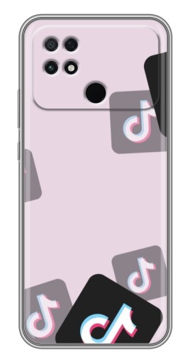 Чехол с принтом "Значки ТикоТока" для Xiaomi POCO C40