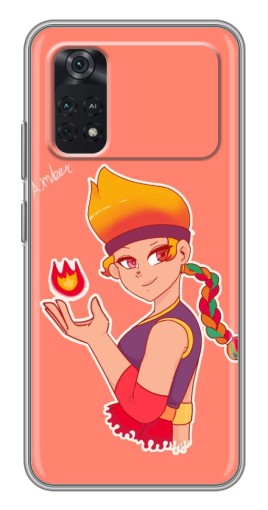 Силиконовый чехол с изображением "Amber с огоньком" для Xiaomi POCO M4 Pro 4G