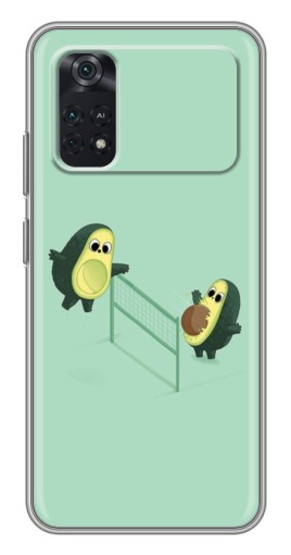 Чехол с принтом "Авокадо волейболисты " для Xiaomi POCO M4 Pro 4G
