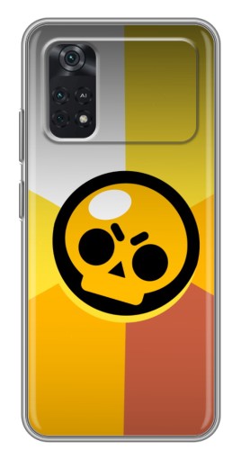 Чехол с принтом "Череп Бравл Старс" для Xiaomi POCO M4 Pro 4G